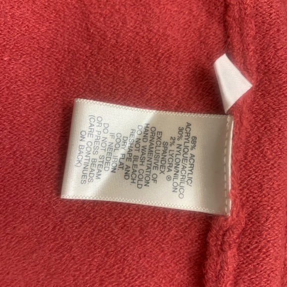 Vintage 2002 Susan Bristol red embroidered sweater long sleeve size M - Picture 5 of 13